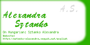 alexandra sztanko business card